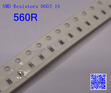 SMD резисторы 0603 560R 560 Ом 1/10 Вт 1% Чип резисторы 2024 - купить недорого