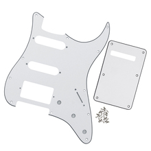 NEW 3Ply White Guitar Pickguard Scratch Plate SSH+Back Plate Tremolo Cover+Screws for Strat Guitar Parts Accessories 2024 - buy cheap