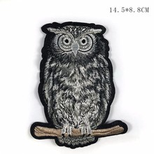 PGY Wholesale Punk Animal for Clothing Iron On Patches Black Owl Embroidery Patches DIY Custom Appliques Coat Bag Parches 2024 - buy cheap