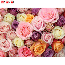 KAMY YI 5D DIY Full Square/Round Drill Diamond Painting"Flowers sweet rose"Mosaic Diamond Embroidery Home Stitch Gift Decor HYY 2024 - buy cheap