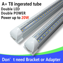 25Pcs/lot LED T8 integrated tube lamp 20w 600mm 110v 220v 240v  2ft white warmwhite double SMD2835 2024 - buy cheap