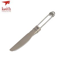 Keith titânio puro faca de mesa dobrável acampamento caminhadas ao ar livre portátil mesa jantar faca ultraleve apenas 13.8g ti5304 2024 - compre barato