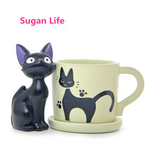 Taza de cristal para el hogar y la Oficina, taza creativa para té, leche, café, gatito pequeño, negro/blanco 2024 - compra barato