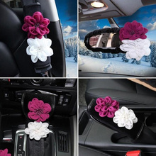 Car Safety Seat Belt Cover Rose Flower Seatbelt Shoulder Pads Plush Padding Auto Accessories Interior Decoration for Women Girls 2024 - buy cheap