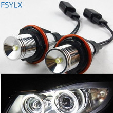 FSYLX led marker drl angel eyes halo ring for bmw e39 white LED Angel Eye lights Kit for bmw E39 E53 E60 E61 E63 E64 E65 E66 E87 2024 - buy cheap