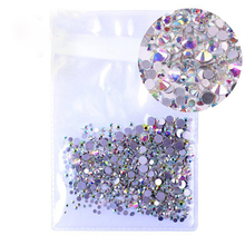 Mix Sizes 1000PCS/Pack Crystal Clear AB Non Hotfix Flatback Rhinestones Nail Rhinestones For Nails 3D Nail Art Decoration Gems 2024 - buy cheap