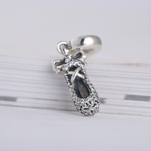 New spring collection 925 sterling silver ballet slipper dangle charms with cz Fit Original Pandora Charms Pendants / Bracelet 2024 - buy cheap