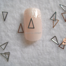 100 шт., длинные Треугольные металлические наклейки для дизайна ногтей 2024 - купить недорого