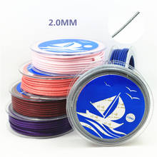 6 meters/piece 2MM diameter Waxed Thread Polyester Cord String Strap Wholesale Necklace Rope Bead   cord 2024 - buy cheap