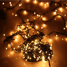 СВЕТОДИОДНАЯ Гирлянда со штепсельной вилкой европейского стандарта 4 м, 100 светодиодов, рождественские украшения, теплые белые рисовые лампы, праздничные лампы для отелей, рождественские украшения 2024 - купить недорого
