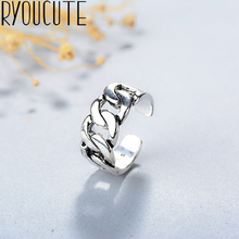 Punk Vintage Hollow Rings for Women Silver Color Jewelry Girls Adjustable Size Open Finger Rings 2024 - buy cheap