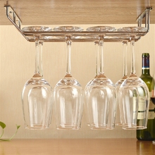 Stainless Steel Wine Glass Rack Holder Under Cabinet Stemware Hanger Shelf Bar 2024 - buy cheap