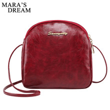 Mara's Dream Oil PU Leather Women Top-Handle Bags Solid Zipper Candy Color Female Shoulder Flap Messenger Handbag Bags 2024 - buy cheap