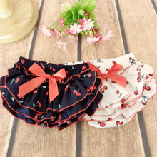 Hot Sale Girls Boutique Clothing ,Cherry Printed Ruffled Baby Bloomer ,Summer Newborn outfit photo prop 2024 - buy cheap