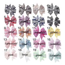 Yundfly 50pcs 3.4" Threaded Ribbon Bows for DIY Hair Accessories Lace Pattern Grosgrain Ribbon Flower Hair Bows with Clips 2024 - buy cheap