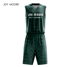 Conjunto de camisas de basquete reversíveis masculinas, uniforme de basquete personalizado 2024 - compre barato