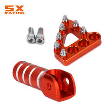 Оранжевый CNC педаль заднего тормоза шаг советы и рычаг переключения передач наконечник для KTM EXC SX SXF XC XCF XCW SMR LC4 125 150 250 350 450 530 2024 - купить недорого