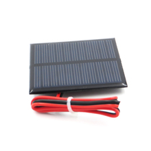 Painel solar de silicone policristalino, carregador de bateria pequeno com cabo de célula solar de 30cm x 5.5v e 80ma, para faça você mesmo 2024 - compre barato