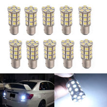 10X White 1157 BAY15D P21/5W 5050 27-SMD LED Tail Brake Stop Light 7528 2057 2357 12V 24V 2024 - buy cheap