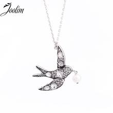 JOOLIM Jewelry Wholesale/2017 Vintage Bird Pendant Necklace & Pendant Fashion Jewelry 2024 - buy cheap