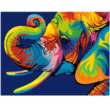 Paint by Numbers Kits with Brushes and Acrylic Pigment DIY Canvas Painting for Adults Beginner- Neon Elephant 16 x 20 inch 2024 - buy cheap