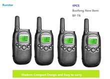 Baofeng-walkie-talkie BF-T6 Mini, Walkie Talkie VOX con alarma, UHF, Radio de dos vías, transmisor, portátil, para hotel, Barbero, 4 Uds. 2024 - compra barato