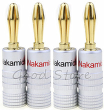 Conectores Banana Nakamichi de 4mm, 4 Uds., para altavoz, 24K, cobre, chapado en oro, 4mm 2024 - compra barato