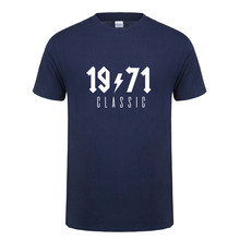 Camiseta masculina omnitee clássica de 1971, de algodão, para verão, legal, de manga curta, para presente de aniversário 2024 - compre barato