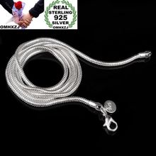 OMHXZJ-Cadena de plata de ley 2,4 con forma de serpiente para hombre y mujer, collar Unisex con personalidad, ideal para regalo de boda o fiesta, 925 MM, NC168 2024 - compra barato