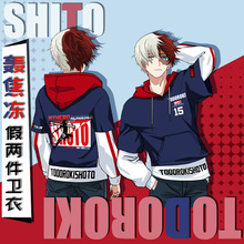 Anime Hoodie My Hero Academia Boku no Hero Academia Todoroki Shoto Unisex Autumn Fake two pieces Sweatshirt Pullover Coat 2024 - buy cheap
