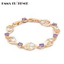 Trendy Cubic Zirconia Charm Bracelets Gold Color Link Chain Bracelet & Bangle For Women Men Fashion Jewelry 2024 - buy cheap