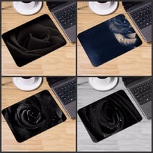 Mairuige Black Rose 220*180*2mm Customized Rectangle Non-Slip Rubber printing gaming Durable notebook mouse pad Decorate Desk 2024 - buy cheap