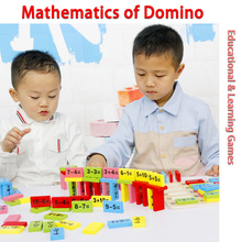 Matemática Dominó Enigma De Madeira caixa de Aprendizagem de Matemática Brinquedos para As Crianças Brinquedos Educativos Menino Cérebro Puzzles Jogos Do Presente 110 pcs 2024 - compre barato