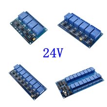 Релейный модуль TZT 24 В, 4 6 8 16-канальный релейный модуль с оптроном, релейный выход 4 6 8 16, релейный модуль для arduino в наличии 2024 - купить недорого