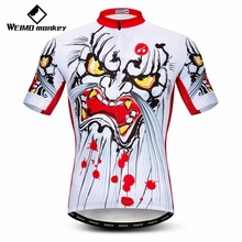 2019 cycling jersey Men Mountain Bike jersey summer Pro MTB Bicycle Shirts Short sleeve Team Outdoor Road Tops White Skull red 2024 - buy cheap