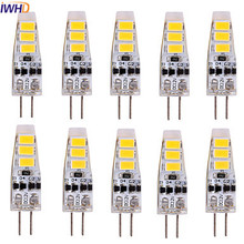 IWHD 2W Mini G4 12V Светодиодная лампа 120LM Mini G4 LED 12V Двухштырьковые лампы теплый белый/белый заменить галогенные люстры 10 шт 2024 - купить недорого
