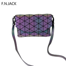 F.N.JACK New womens shoulder bag fashion night light clutch bags envelope bag triangle geometric girls ladies bags 2019 2024 - buy cheap