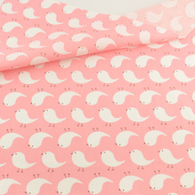 Tela de algodón con diseño de pájaro rosa para decoración de ropa de cama, tejido de retazos para costura de dormitorio, artesanía, Teramila 2024 - compra barato