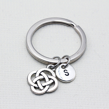 Four Rings Pendant/Keychain Keyrings/English Alphabet A To Z Letters Pendant Key Chain/Women Fashion Jewelry 2024 - buy cheap