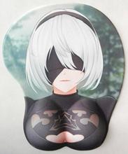 2019 new version Japanese anime silicone 3d mouse pad Lycra fabric wristbands Cartoon Creative sexy mouse pad Chest mouse pad 2024 - compre barato