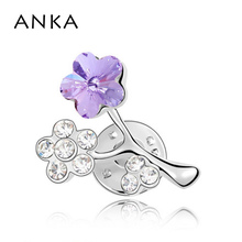 ANKA Brooches Brooch Hijab High Quality Bloom Flower Brooch Pin Crystal Jewelry Main Stone Crystals from Austria #85996 2024 - buy cheap