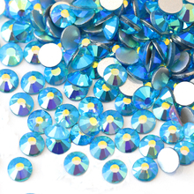 Diamantes de imitación Nail Art aguamarina AB, todos los tamaños, piedras de cristal no Hotfix, Glittle Strass para decoraciones de uñas DIY H0047 2024 - compra barato