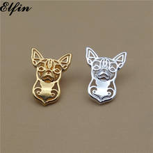Elfin Cute Chihuahua Brooches Gold Color Silver Color Chihuahua Brooches Jewellery 2024 - buy cheap