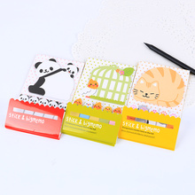 1 PC Kawaii Creative Scrapbooking Animal Cat Panda Sticker Bookmark Tab Flags Memo Book Marker Sticky Notes Office Supplies 2024 - buy cheap