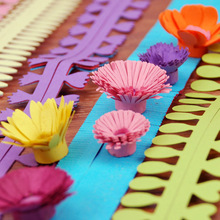 Stripes Flower Quilling Paper Colorful Origami DIY Paper Hand Craft Stencil Paper 18 pcs/1 bag Scrapbooks Handmade Decoration 2024 - buy cheap