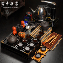 Juego de té especial, bandeja de horno electromagnético, tetera de cerámica de madera, té, Kung Fu, taza púrpura 2024 - compra barato