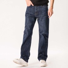 Модные прямые Свободные мешковатые джинсы мужские повседневные брюки джинсовые брюки плюс размер 27-48 синие джинсы мужские одежда 2024 - купить недорого
