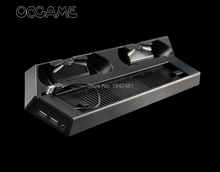 Подставка-Держатель OCGAME 2 в 1 вертикальная, 2 USB-порта, для PS4 Slim и PS4 dualshock 4 2024 - купить недорого