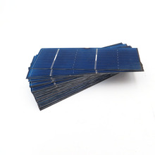Panel Solar de células de silicio policristalino, cargador artesanal, energía Solar, 78x26mm, 0,5 V, 0,37 W, 50 Uds. 2024 - compra barato