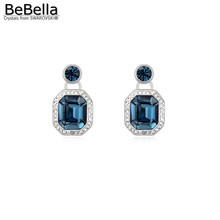BeBella square crystal pendant earrings made with Swarovski Elements 2024 - buy cheap